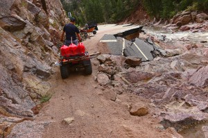 The small mountain canyons are devastated by the massive floods to hit 14 counties in CO.